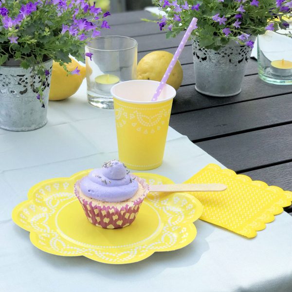 112-tlg. Party-Set: Teller, Becher, Servietten, Tüten, Girlande für 20 Gäste - Punkte