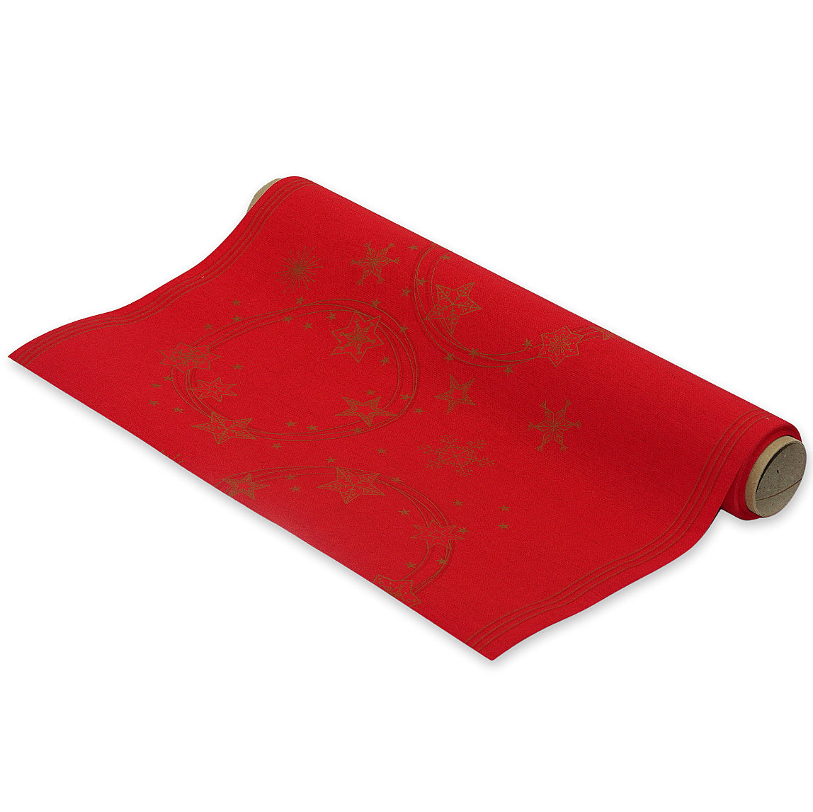 24 Meter Tischläufer 40cm breit Tischband stoffähnlich (5 Ro.x4,8m) - Star Shine Red