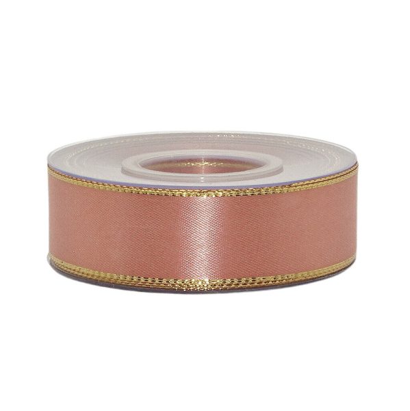 25 Meter Dekoband Satinband 25mm breit Schleifenband Silber-/Goldkante