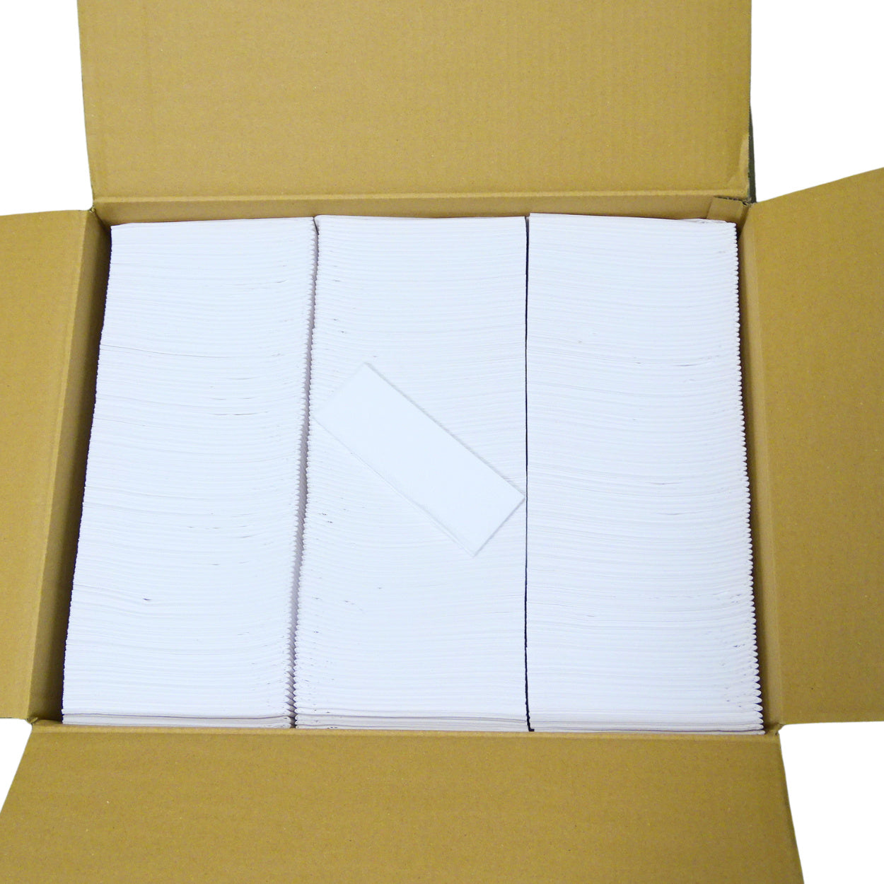 1.500 Stück Papierservietten – 1/12 Falz – 33x33cm Servietten Schmal lose im Karton - Weiß