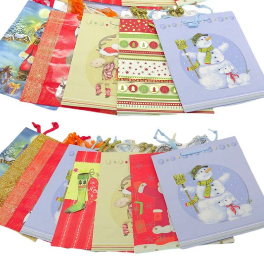 30 Geschenktüten 23x18x10cm Medium Geschenktaschen - Weihnachten Mix