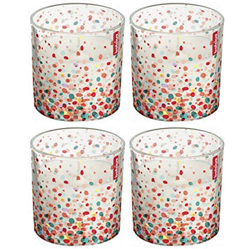 4 Bolsius Duftkerzen im Glas 100x100mm Kerzenglas Duftglas 700g Konfetti Mix (4 Stück)