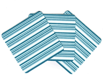 288 Stück Bierdeckel Untersetzer für Gläser Tassen 90x90mm eckig Pappe Grün/Blau - Blau