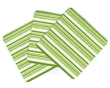 288 Stück Bierdeckel Untersetzer für Gläser Tassen 90x90mm eckig Pappe Grün/Blau - Grün