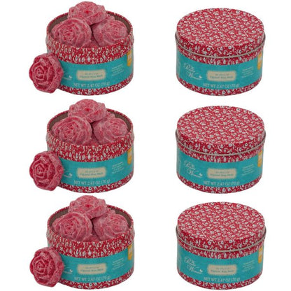 60 Wax Melts Rosen Schmelzblüten Duftblüten Aroma Duftwachs (6 Dosen x 10er)