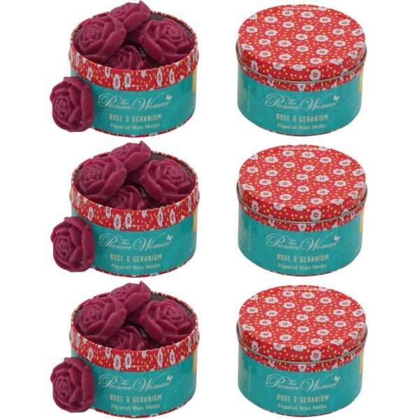 60 Wax Melts Rosen Schmelzblüten Duftblüten Aroma Duftwachs (6 Dosen x 10er)