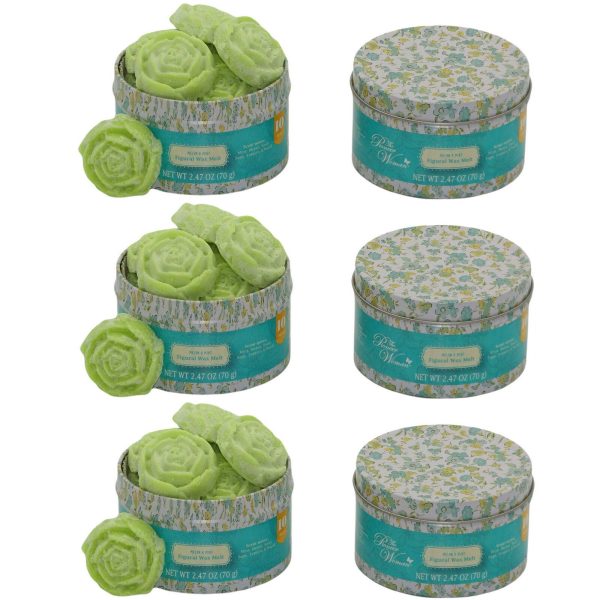 60 Wax Melts Rosen Schmelzblüten Duftblüten Aroma Duftwachs (6 Dosen x 10er)