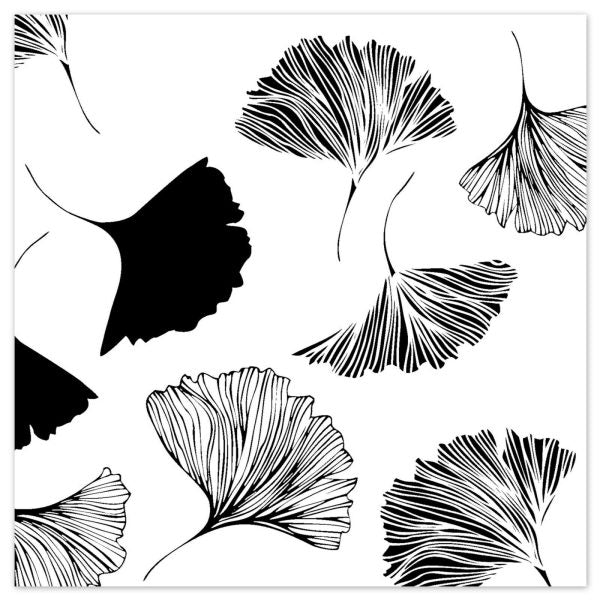 240 Zellstoff Servietten 3-lagig 33x33cm Papierservietten Tissue Ginkgo (12x20)