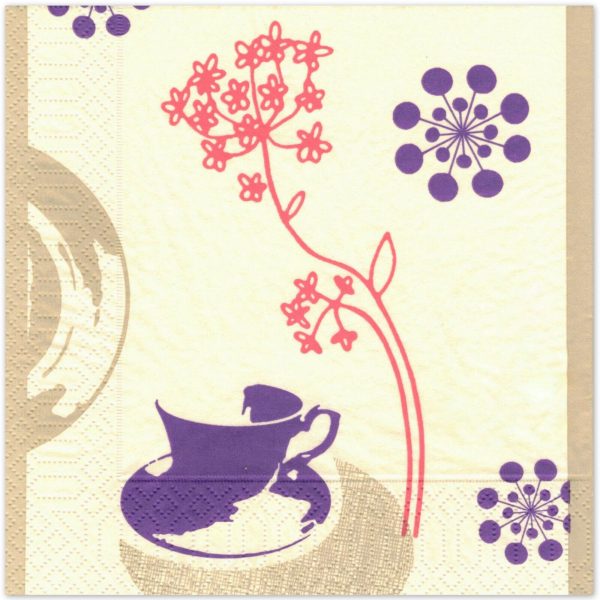 1.000 Stück Zellstoff Servietten 33x33cm 3-lagig Papierservietten COFFEE HOUR (20x50er)