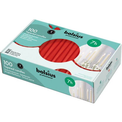 100 Bolsius Spitzkerzen 240x23mm Gastro Kerzen Tafelkerzen Leuchterkerzen (100er Pack)