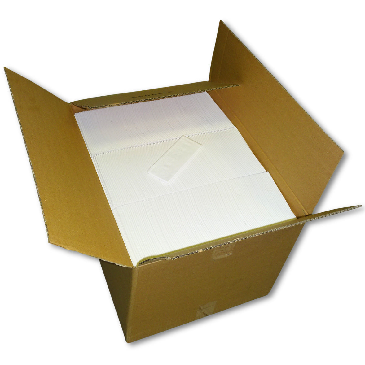 1.500 Stück Papierservietten – 1/12 Falz – 33x33cm Servietten Schmal lose im Karton - Weiß