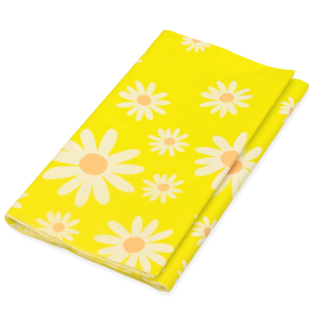5 Stk Premium Tischdecken 220x138cm stoffähnlich Tischtuch - Gänseblümchen gelb