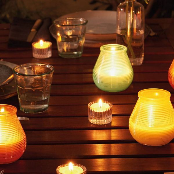 6er Set Bolsius Citronella Patiolicht Kerzenglas 94x91mm Windlicht Outdoor Duftgläser