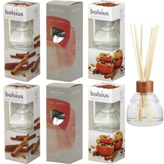 6er Pack Bolsius Aromatic Diffuser Duftspender Raumduft je 45ml Holzstäbchen