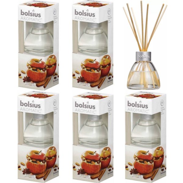 6er Pack Bolsius Aromatic Diffuser Duftspender Raumduft je 45ml Holzstäbchen