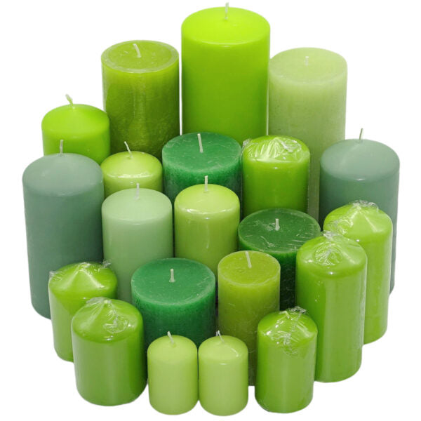 WiTaP™ - 6 kg Stumpenkerzen glatt gemischt nach Farben