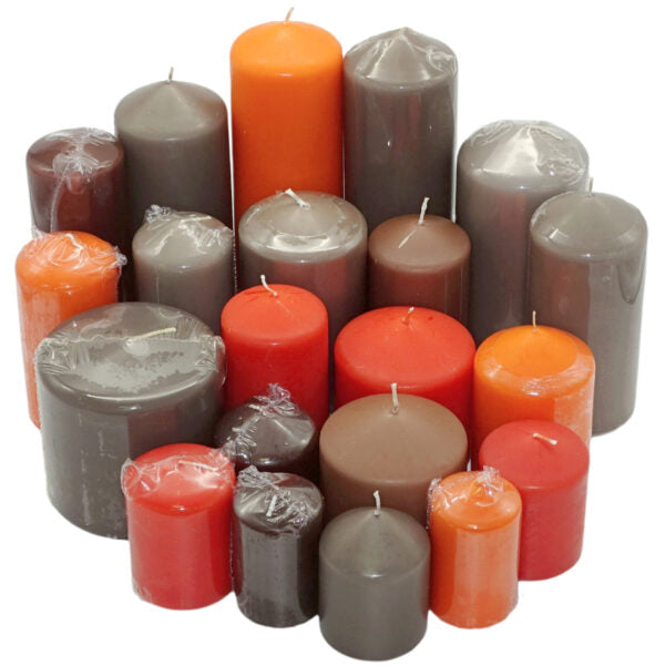 WiTaP™ - 6 kg Stumpenkerzen glatt gemischt nach Farben