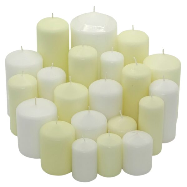 WiTaP™ - 6 kg Stumpenkerzen glatt gemischt nach Farben