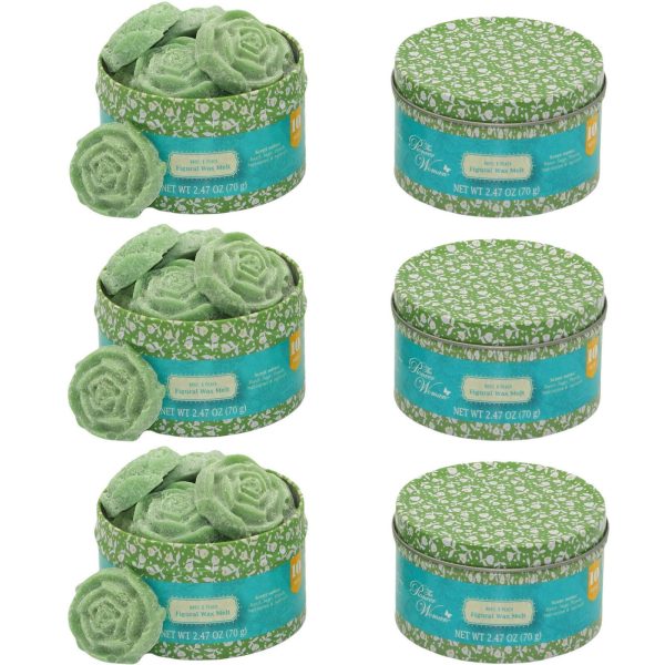 60 Wax Melts Rosen Schmelzblüten Duftblüten Aroma Duftwachs (6 Dosen x 10er)