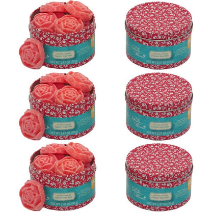 60 Wax Melts Rosen Schmelzblüten Duftblüten Aroma Duftwachs (6 Dosen x 10er)