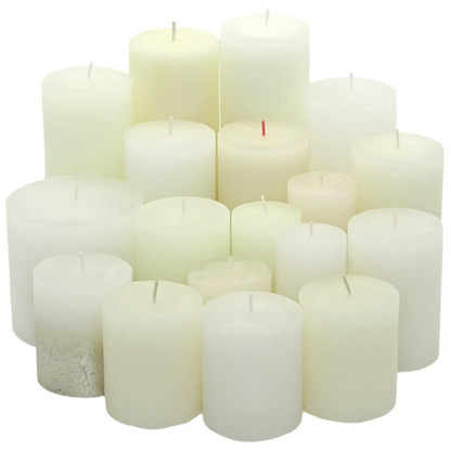 WiTaP™ - 6 kg RUSTIK Stumpenkerzen gemischt nach Farben