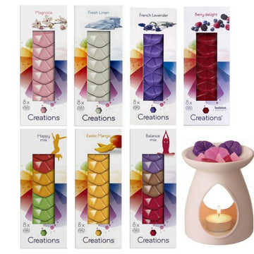 8er Pack Bolsius Creations Schmelzblüten Duftblüten Wax Melts