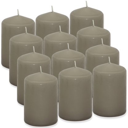 12 Stk Actuel Stumpenkerzen 100x68mm Blockkerzen 25h Säulenkerzen glatt (2x6er)