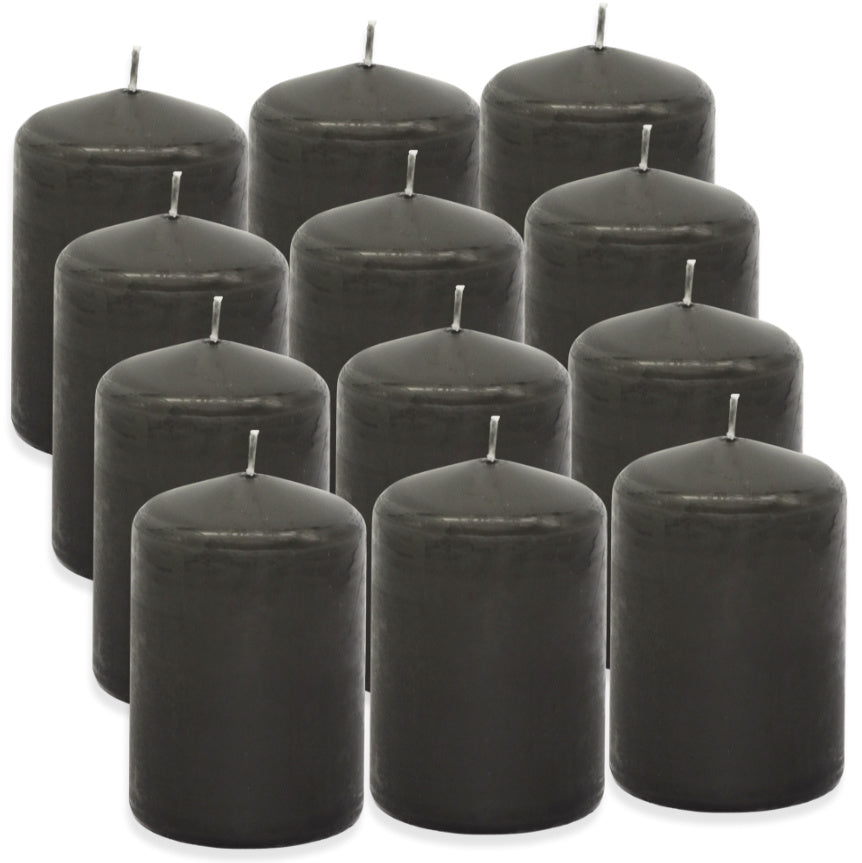 12 Stk Actuel Stumpenkerzen 100x68mm Blockkerzen 25h Säulenkerzen glatt (2x6er)