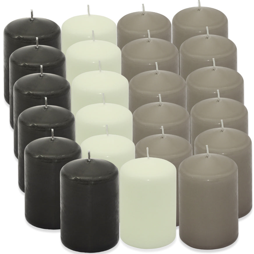 12 Stk Actuel Stumpenkerzen 100x68mm Blockkerzen 25h Säulenkerzen glatt (2x6er)