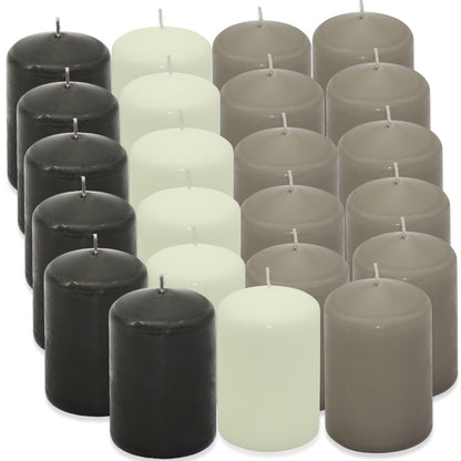 12 Stk Actuel Stumpenkerzen 100x68mm Blockkerzen 25h Säulenkerzen glatt (2x6er)