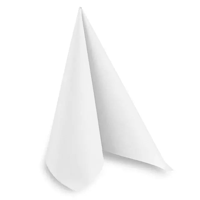 240 Stück Premium Airlaid Servietten 33x33cm 1/4 Falz stoffähnlich - weiß (12x20er)
