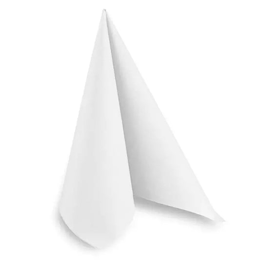 240 Stk Premium Airlaid Servietten 33x33cm 1/4 Falz stoffähnlich - weiß (12x20er)