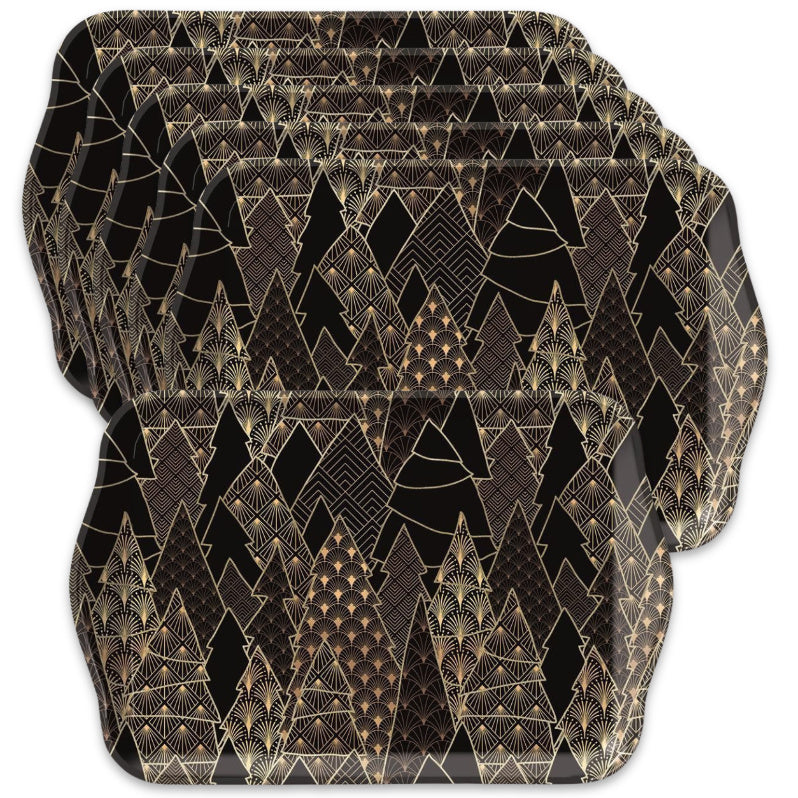 6er Set Ambiente Dekotablett 13x21cm Tablett klein - Melamin