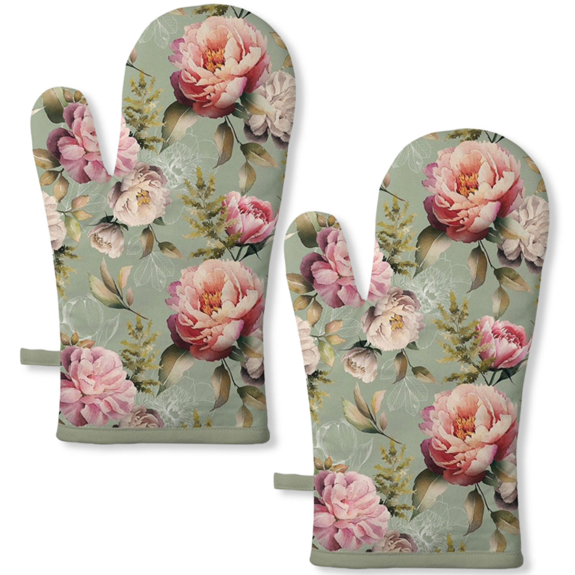 2er Set Ambiente Ofenhandschuhe – 30x18cm Baumwolle