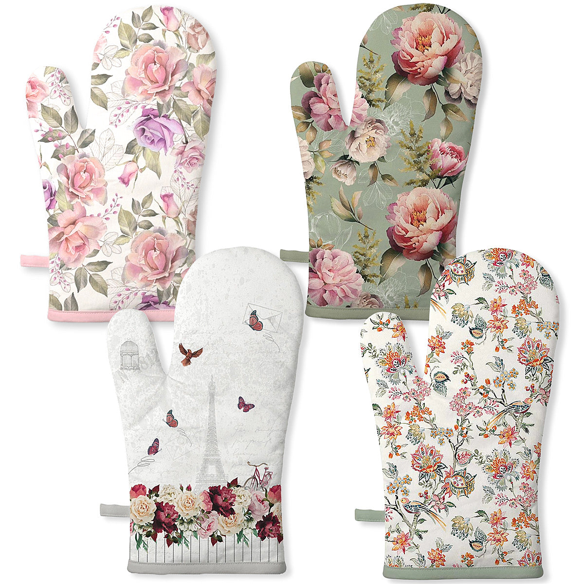 2er Set Ambiente Ofenhandschuhe – 30x18cm Baumwolle