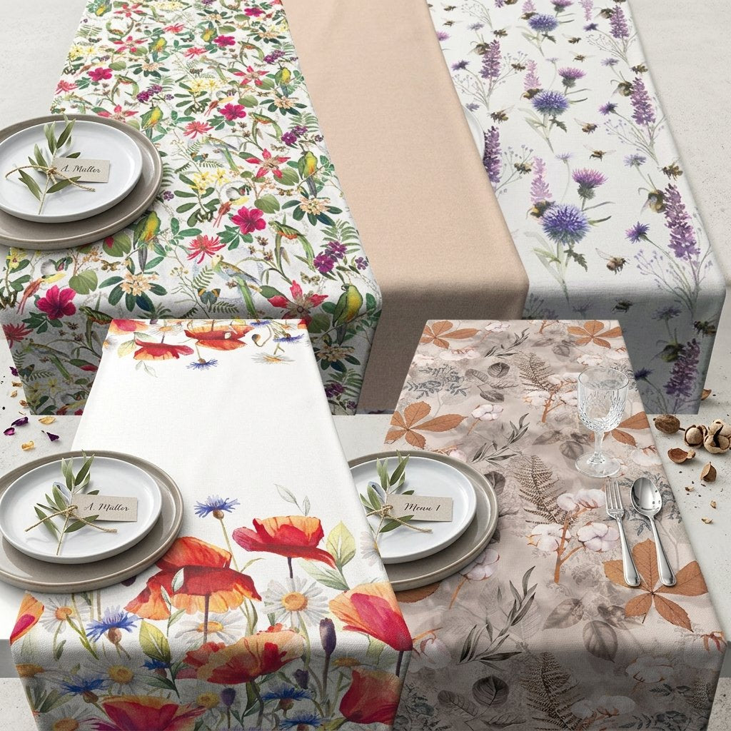 Ambiente Tischläufer / Tischband 150x40cm – 100% Baumwolle