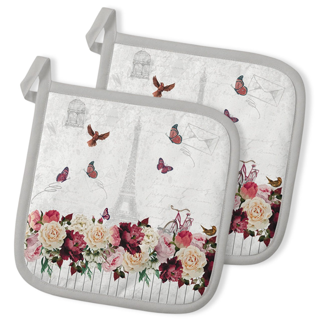2er Set Ambiente Topflappen 20x20 cm – Baumwolle