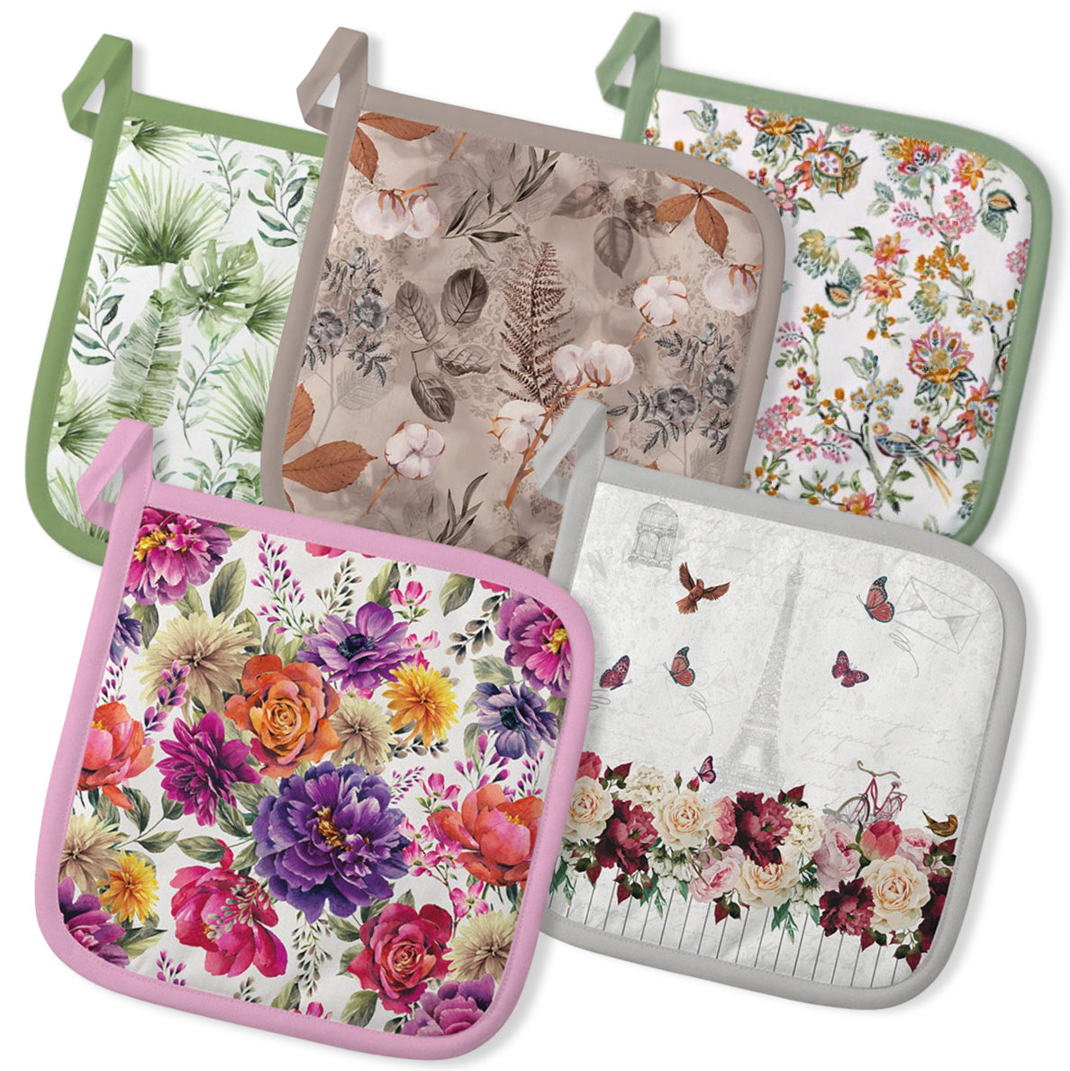 2er Set Ambiente Topflappen 20x20 cm – Baumwolle