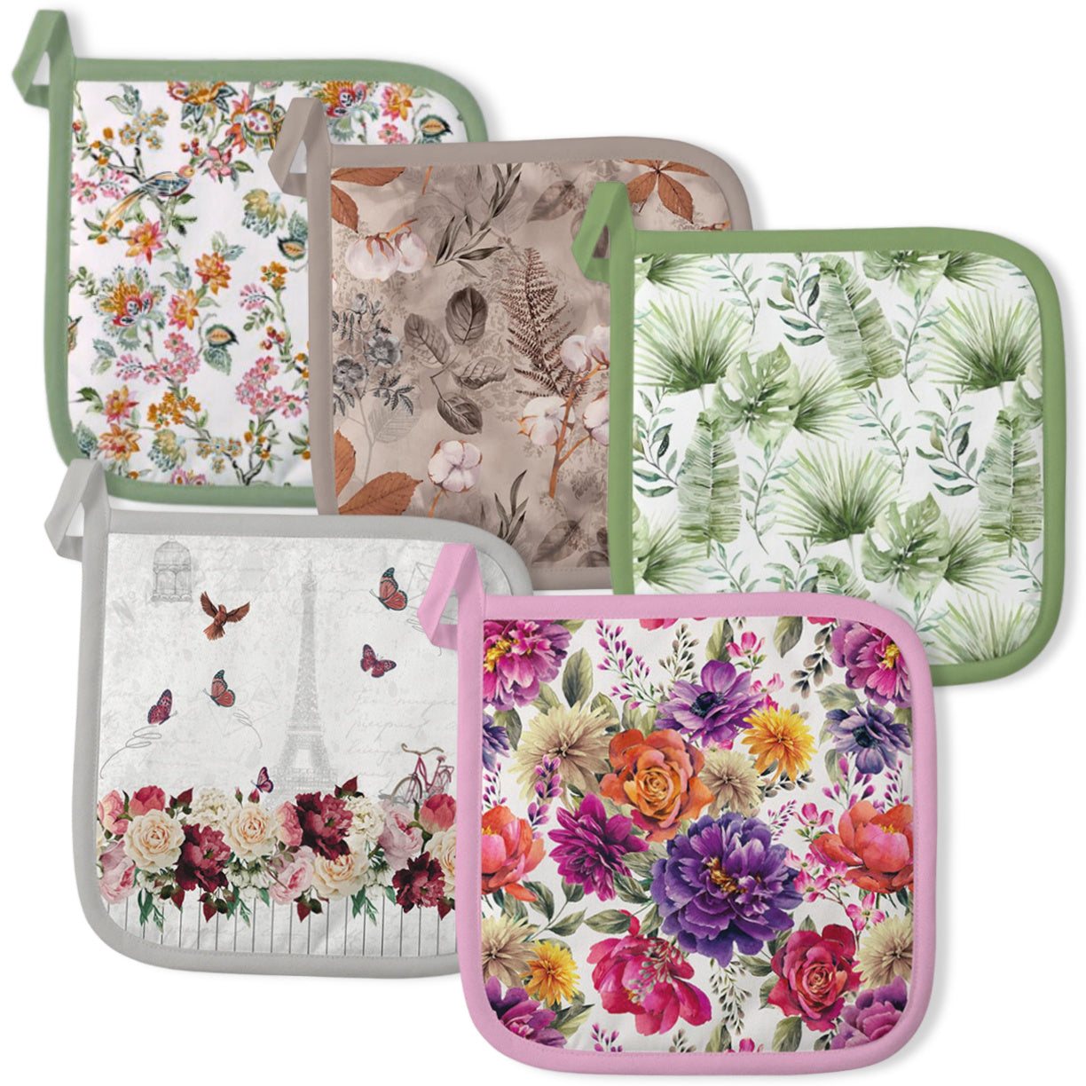 2er Set Ambiente Topflappen 20x20 cm – Baumwolle