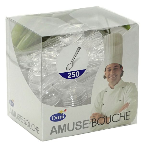 250 Amuse-Bouche Mini Löffel 95mm Fingerfood PS (1 Pack) klar