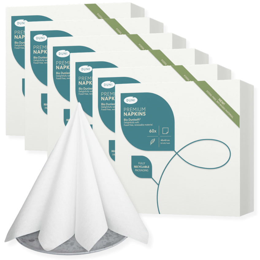 Bio Dunisoft Servietten 40x40cm Stoffoptik B-Ware - Cremeweiß