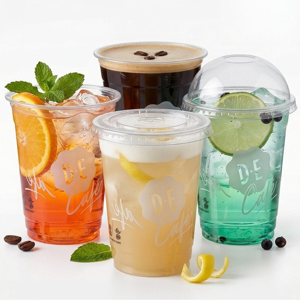 960 Stück Bio Plastikbecher 0,3L Ausschankbecher Trinkbecher Eiskaffee - klar (16x60)