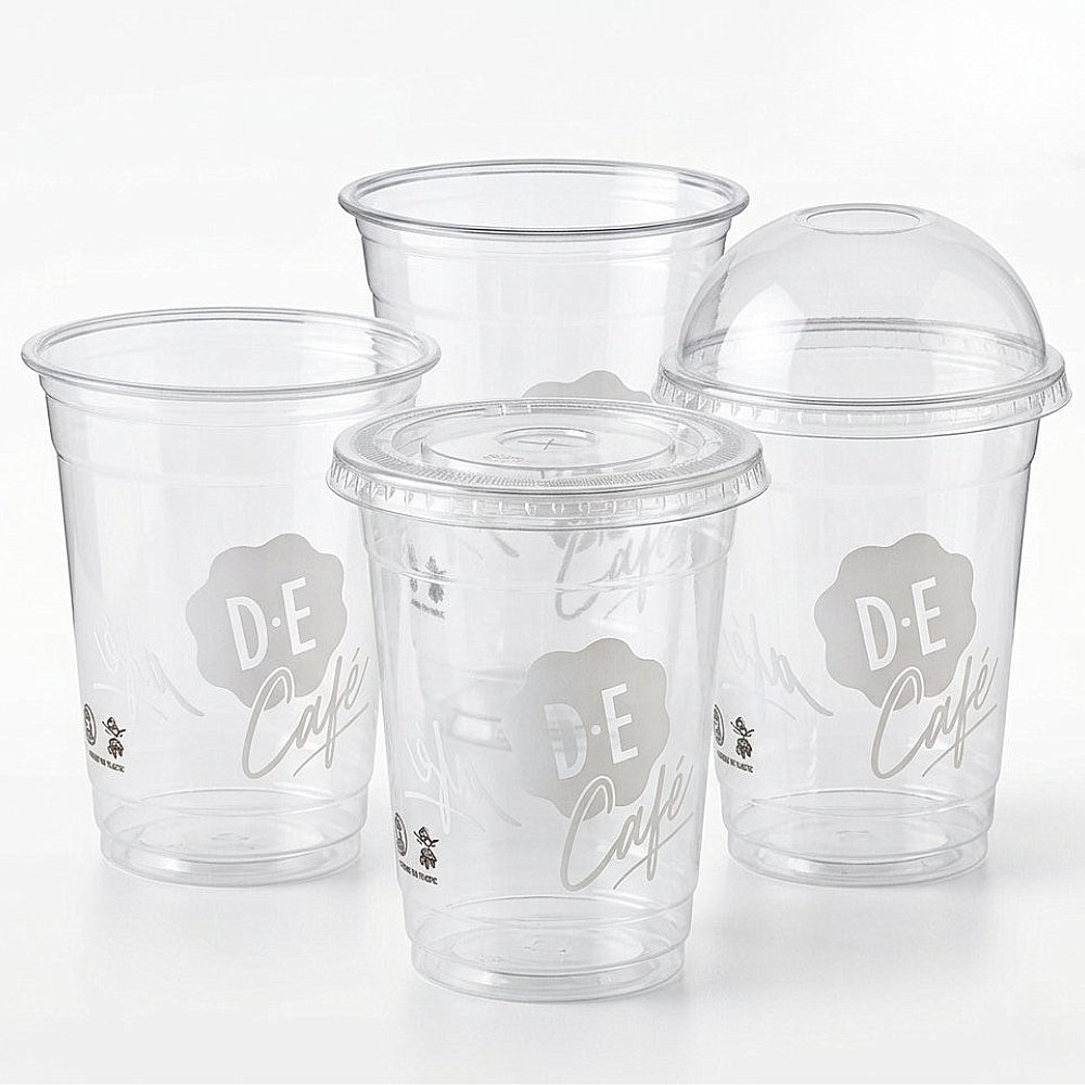 960 Stück Bio Plastikbecher 0,3L Ausschankbecher Trinkbecher Eiskaffee - klar (16x60)
