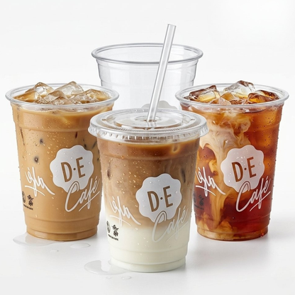 960 Stk Bio Plastikbecher 0,3L Ausschankbecher Trinkbecher Eiskaffee - klar (16x60)