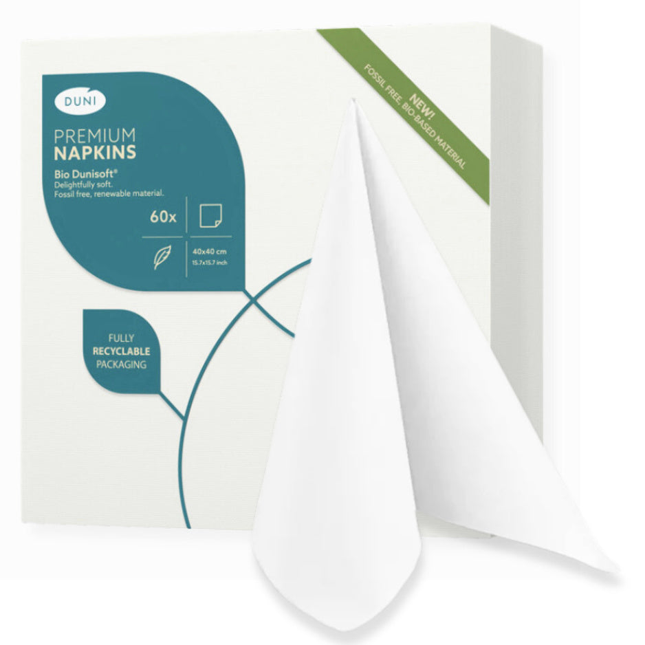 Bio Dunisoft Servietten 40x40cm Stoffoptik B-Ware - Cremeweiß