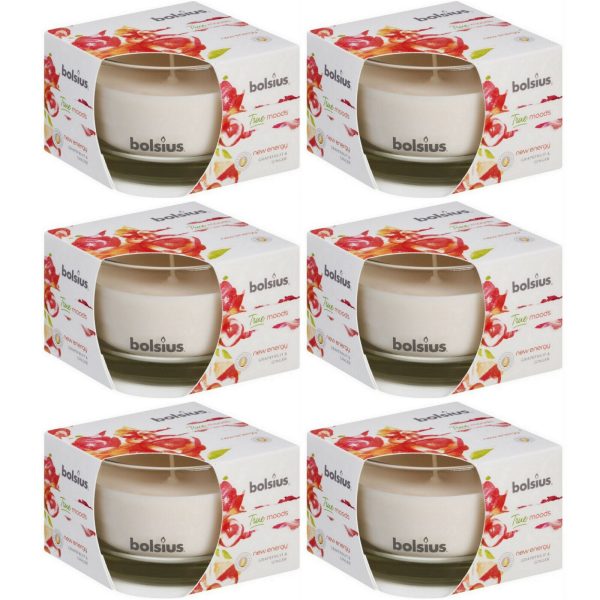 6 Bolsius True Scents Duftgläser 90x63mm Duftkerzen im Glas Kerzenglas (6 Stück)