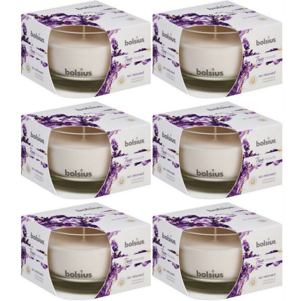 6 Bolsius True Scents Duftgläser 90x63mm Duftkerzen im Glas Kerzenglas (6 Stück)