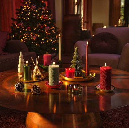 48 Stk Bolsius Duft True Glow Maxi Teelichter 8 h Acryl Cup Winter Spieces rot (6x8er)