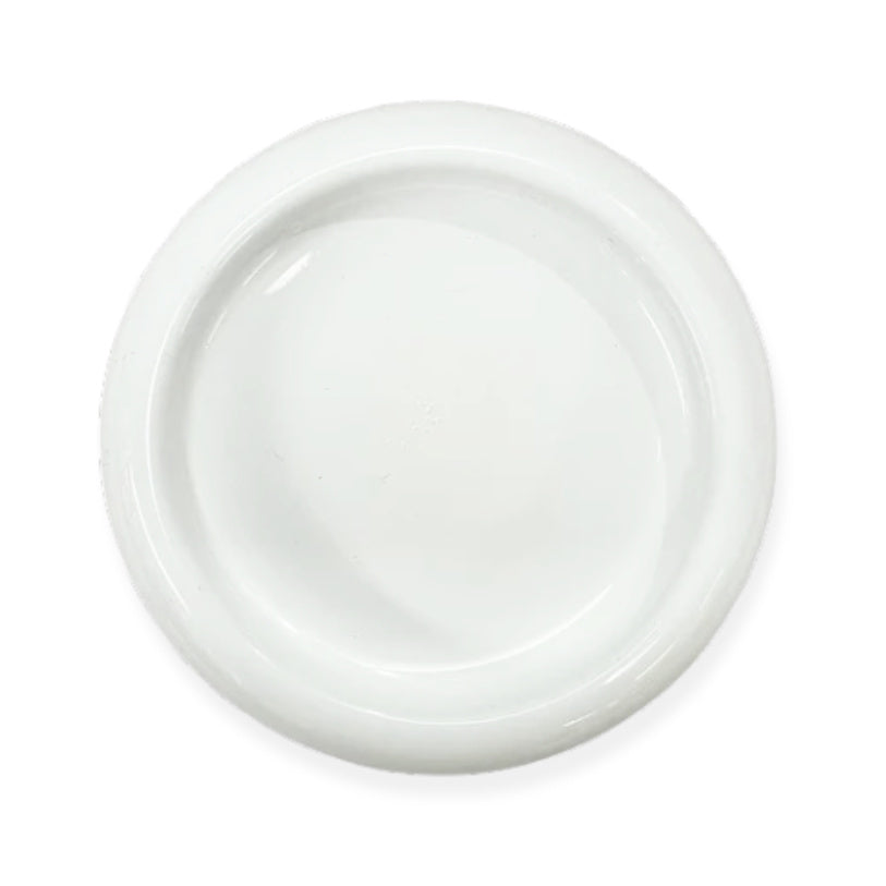 15 Stück Bolsius Kerzenhalter Keramik 90x25mm Kerzenständer Kerzenteller - weiß