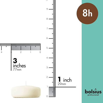 48 Stück Bolsius Professional Maxi Schwimmkerzen 77x29mm 8 h Maxilichte (4 x 12er)